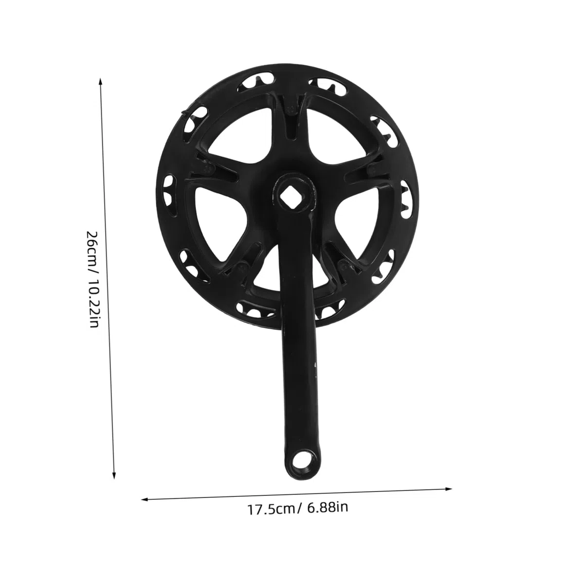 Mikinona Guarnitura Bicicletta Sturdy con Corona Denti Nera e Pedivella Quadrata Accessorio Robusto per Bici da Corsa e Fixed Gear Set Riparazione e Sostituzione