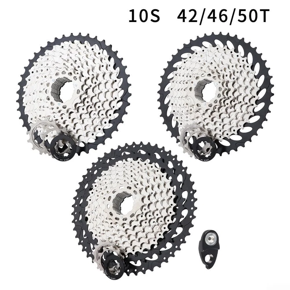 Gruppo per Mountain Bike a 10 velocità con guarnitura Cava 32T/34T/36T, Cassetta 46T, Cambio e deragliatore Posteriore. Kit Completo per l'aggiornamento della Trasmissione in bicic