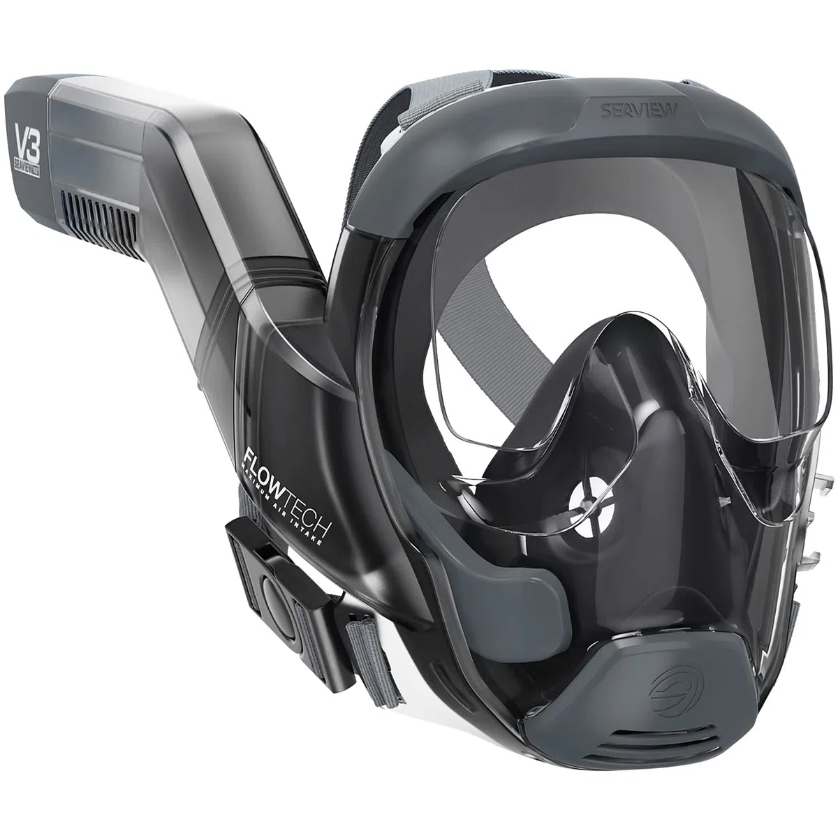 Seaview 180 V3 Maschera integrale da snorkeling per adulti - La V3 è l'attrezzatura perfetta per lo snorkeling per adulti - Maschera da snorkeling con visione panoramica a 180 gradi e respirazione
