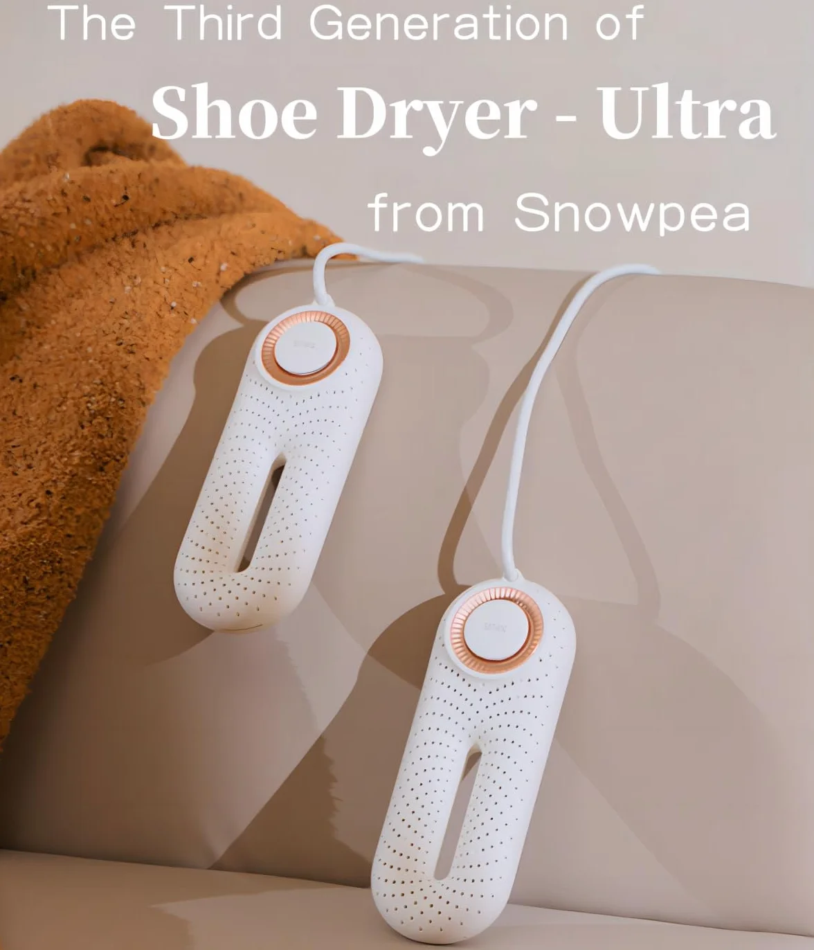 Snowpea - Asciugacapelli elettrico per scarpe Ultra, asciuga scarponi da sci, scaldascarpe e stivali per scarpe sudate con timer 3/6/9 ore, Ultra