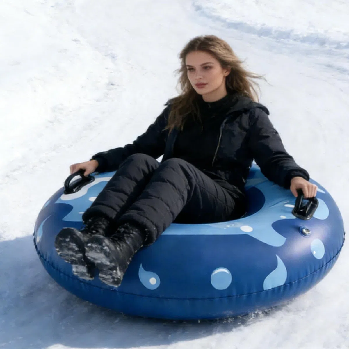 Slittino da Neve per Bambini Giocattoli Invernali Interattivi E Pieghevoli | Slittini da Neve Robusti e Resistenti per Figlia, Famiglia, , Giovani, Adolescenti, Uomini e Figlio