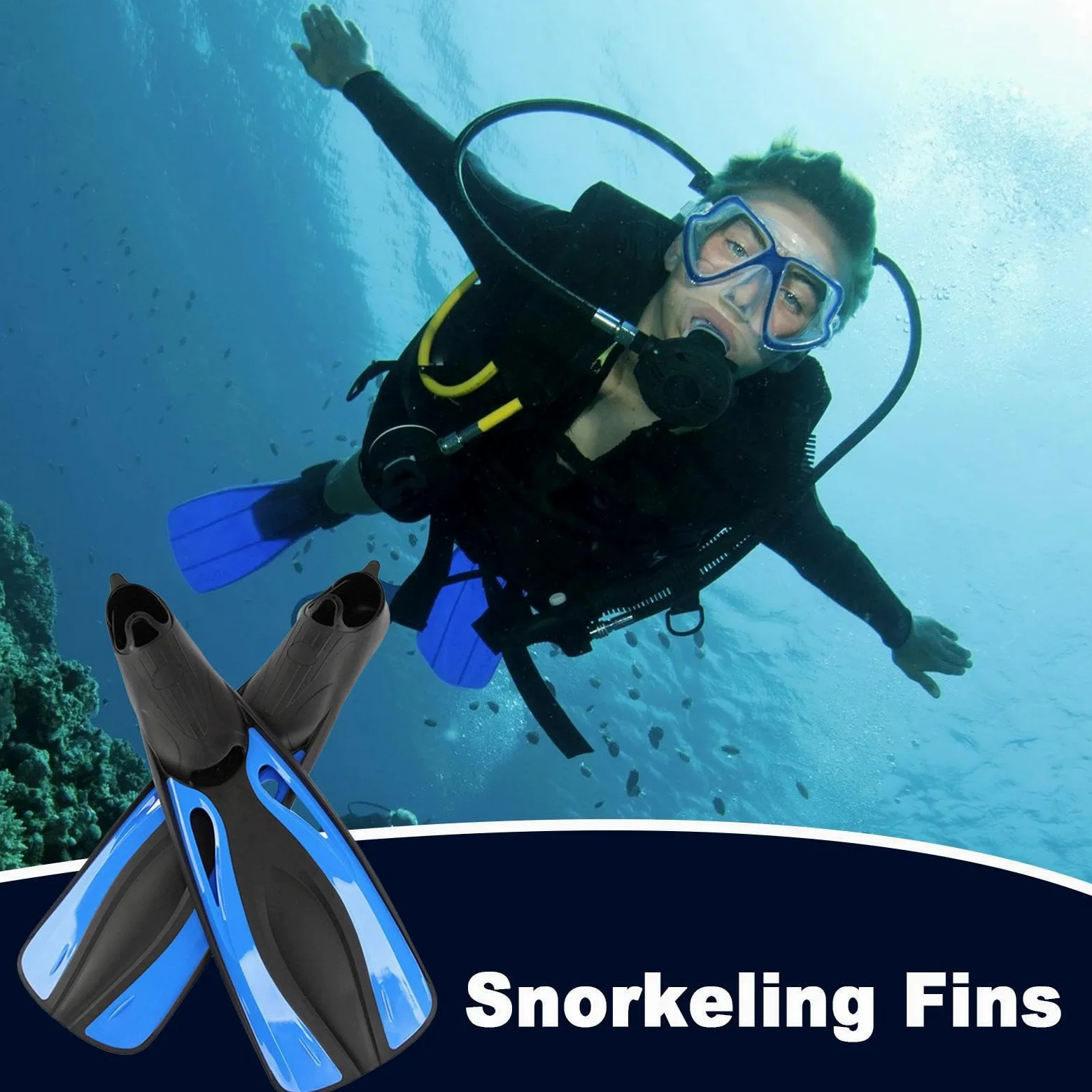 Pinne da snorkeling – con la massima efficienza | Pinne da immersione regolabili | Attrezzatura professionale | Per uomini adulti piscina mare piatto nuoto profondo