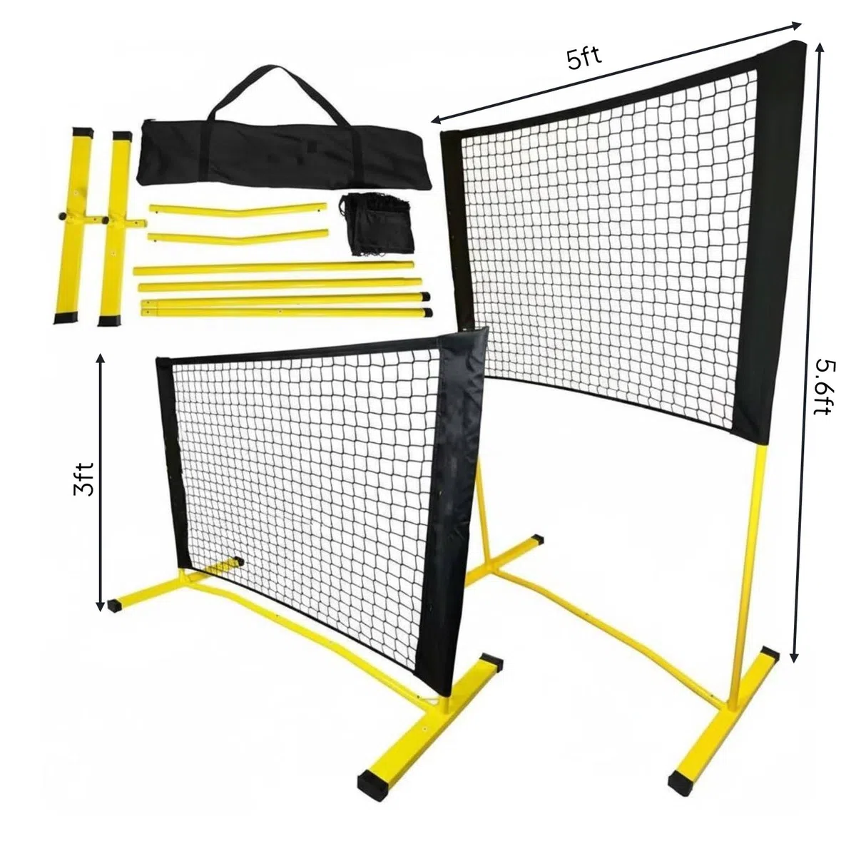 Rete Portatile da Pickleball Professionale Rete Pickleball Portatile Versatile Supporto Badminton Regolabile per Cortile, Campi Sportivi, Palestra