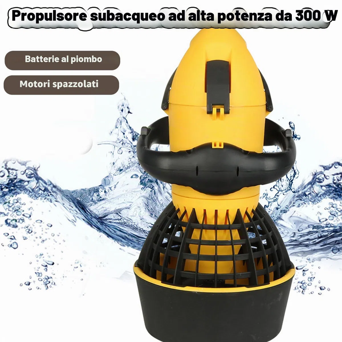 Scooter Marino subacqueo, Booster per Nuoto subacqueo con Batteria, Scooter Elettrico da 300 w sottomarini per la Piscina per Sport Acquatici, Immersioni e Snorkeling e Avventure Marine
