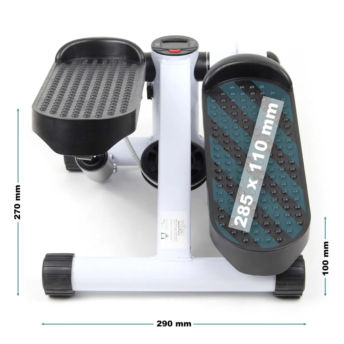 Wiltec LUXTRI Stepper 41x30x18cm con Computer per Allenamento Fitness Gambe & Glutei Ministepper Elastici