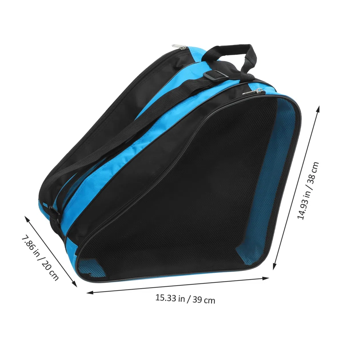 ibasenice Set 2 Pezzi Borsa Porta Pattini Rotelle e Ghiaccio Oxford Design a Strati, Black, Pratica per Trasporto e Uso Outdoor