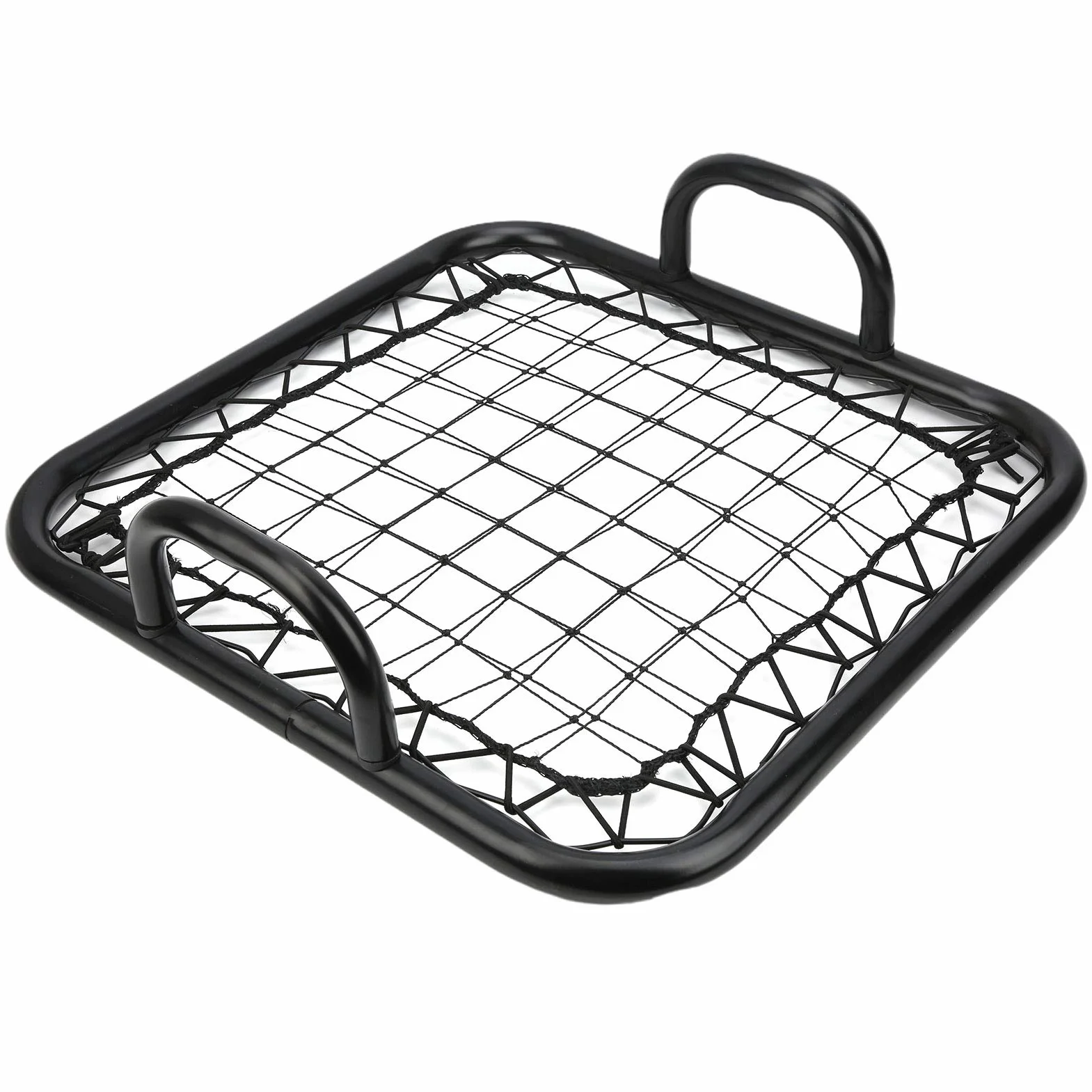 Rete di rimbalzo per calcio, rete di rimbalzo per calcio, rete di rimbalzo per calcio, 19,7x19,7x4,7 pollici, rete di rimbalzo per calcio portatile in metallo + polietilene, diametro della maglia di