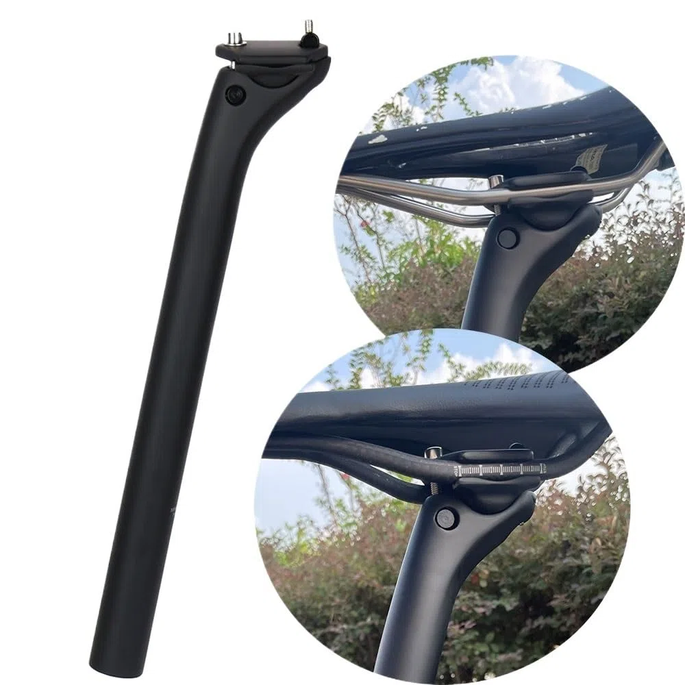 Reggisella Reggisella MTB Carbon Offset 20mm 25.4 27.2 30.9 31.6mm Reggisella Mountain/Road Bike 350-450mm Leggero 150g Canotto Sella Ammortizzato(27.2x350mm)