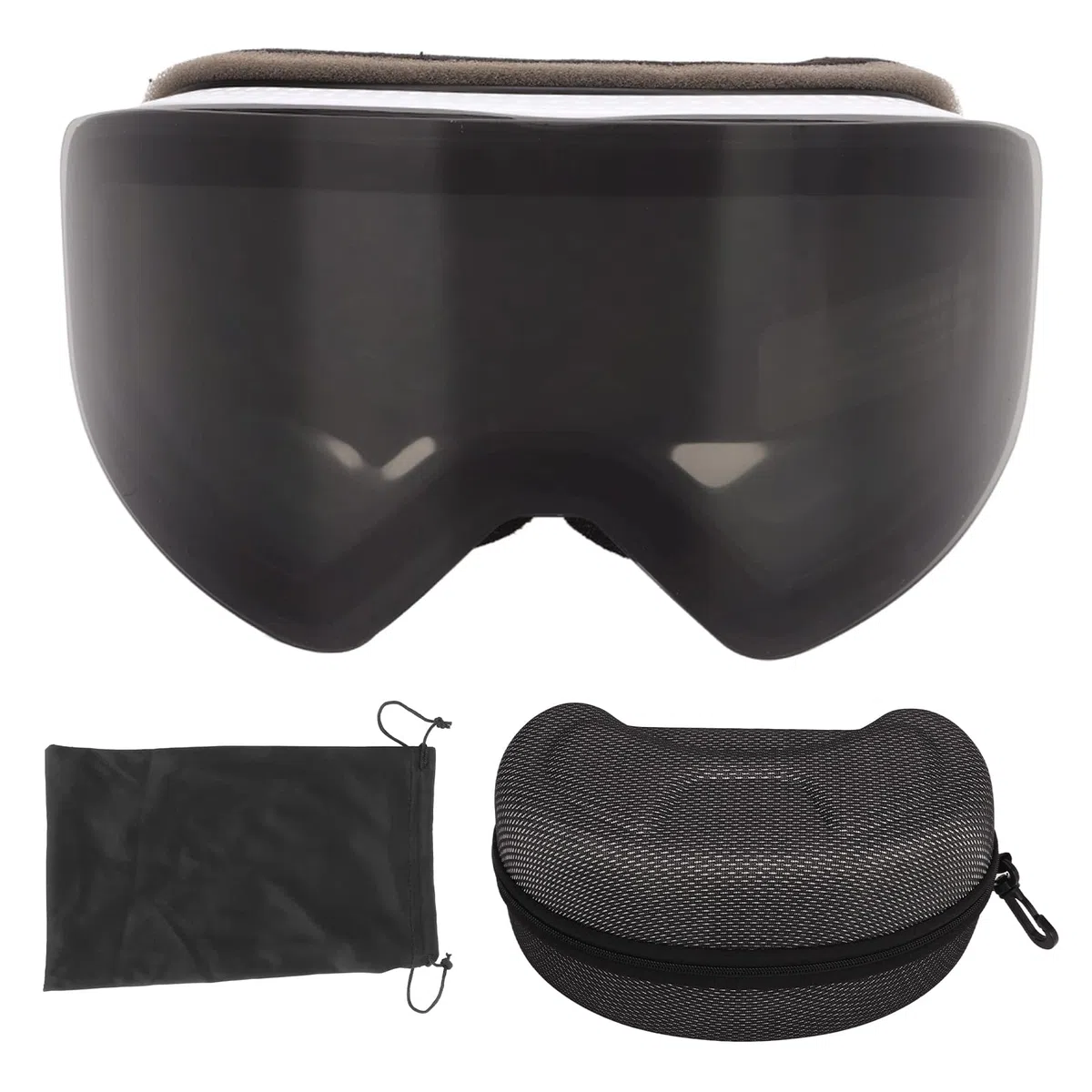 Occhiali da sci, lenti magnetiche, anti-appannamento, protezione UV, occhiali da snowboard, montatura nera per sport sulla neve