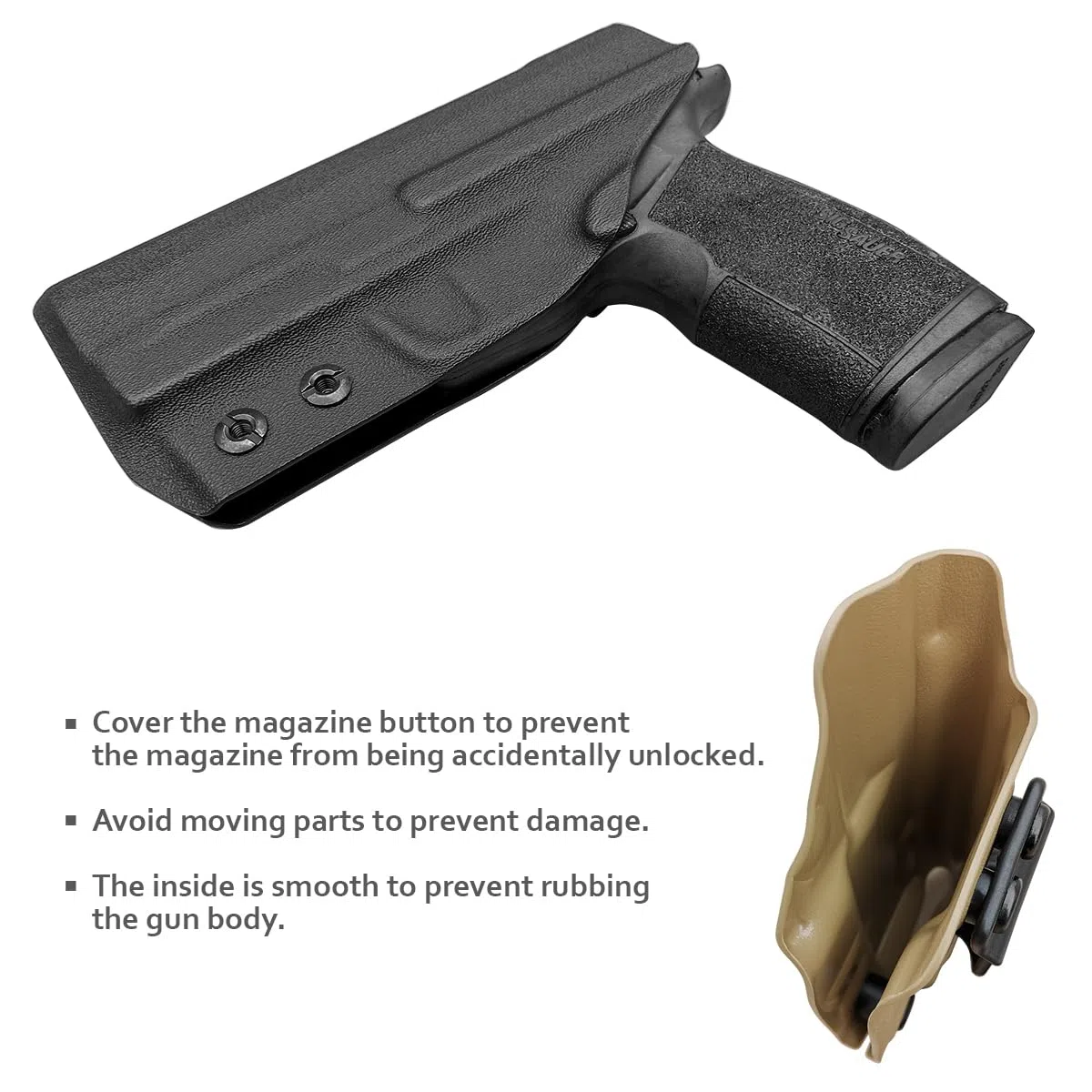 P365 XMacro Fondine Kydex IWB Fondine Custom Fit: Sig Sauer P365 XMacro Pistol - Cintura Interna Nascosta Il Trasporto - Adj. Ritenzione di cant - Copertura Mag bottone - Ingresso allargato