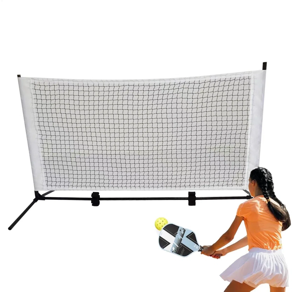 Rete piccola per pickleball, rete per pratica pickleball Rete da | Attrezzatura per pickle ball Rete da allenamento Dink Pickleball adatta a famiglie, intr