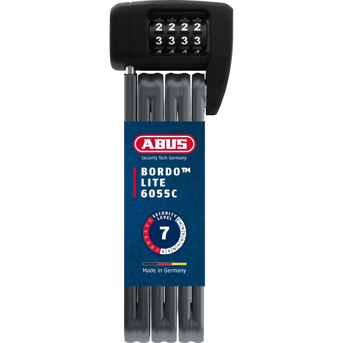 ABUS Bordo Lite 6055C SH serratura a libro - con supporto e codice a combinazione - Serratura a combinazione ultraleggera in acciaio speciale - Livello di sicurezza 7