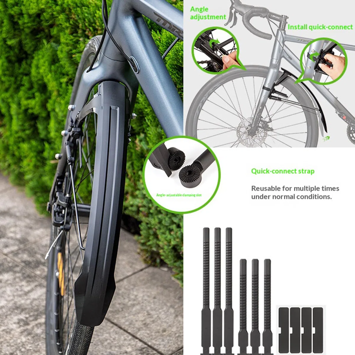 Parafango Per Bicicletta Aletta Regolabile Per Ciclismo | Parafanghi Per Biciclette Per Ciclismo Montagna Strada Pendolare Ricreativo