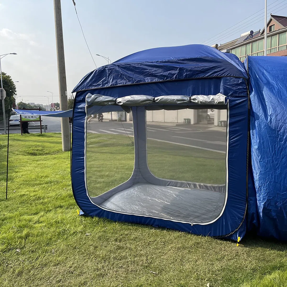 Tenda da campeggio per auto da campeggio, tenda posteriore pop-up per camper, tenda universale per camion collegata al veicolo, tenda da campeggio multiuso
