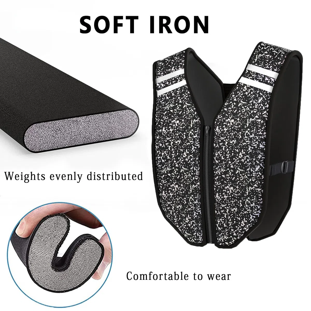 PROIRON Giubbotto Zavorrato Ergonomico, Gilet Zavorrato da 3, 5, 8, 10 kg, Morbido-Lavabile-Materiale Riflettente, per Allenamenti di Forza e Resistenza, Corsa, Aerobica, Perdita di Peso