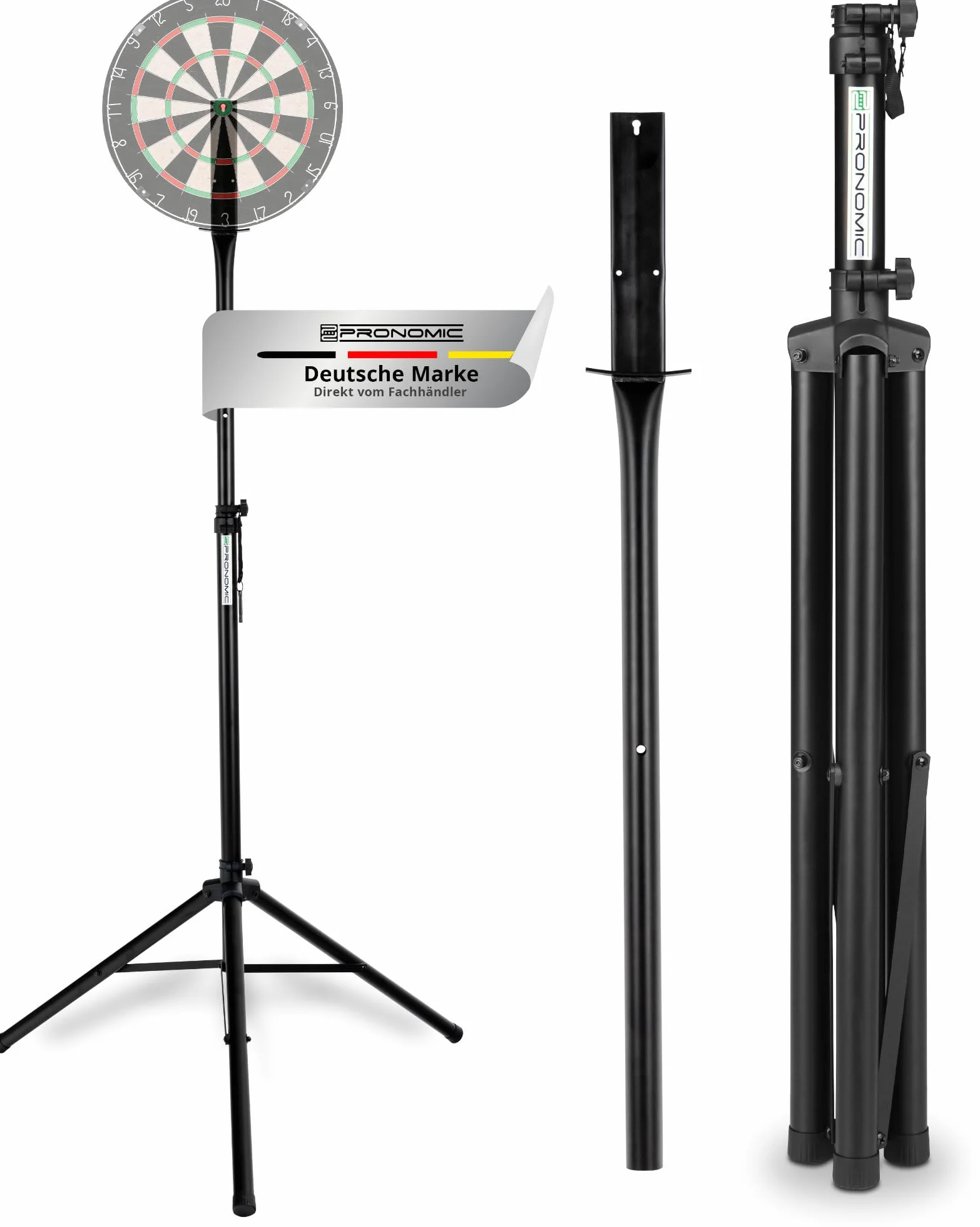 Pronomic DA-45S Supporto per bersaglio – Supporto per bersaglio – Supporto per freccette in acciaio – Regolabile in altezza