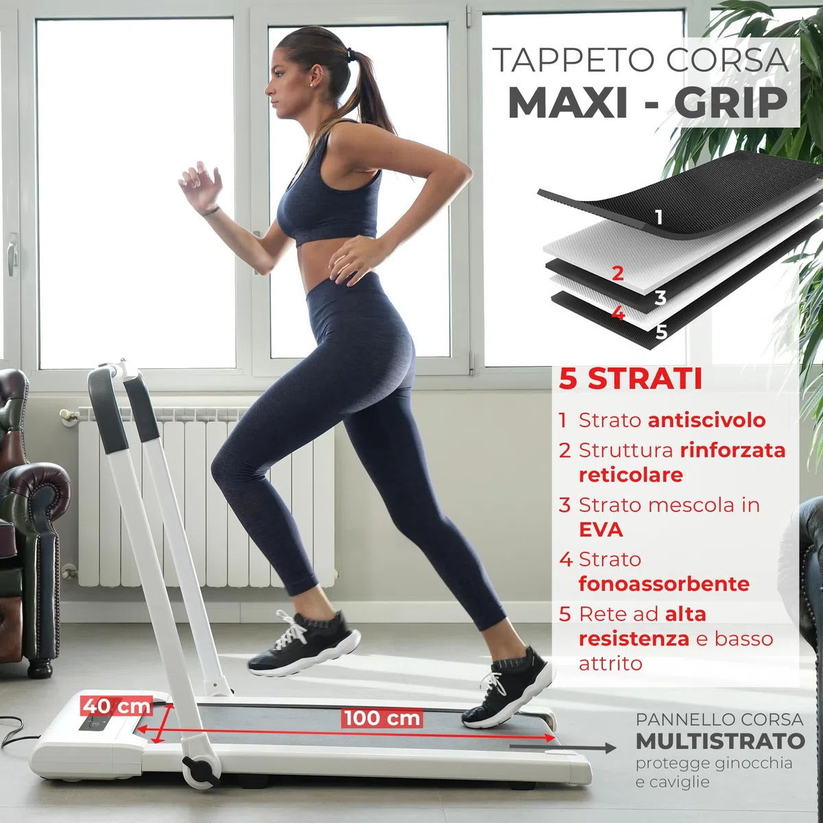 IDS Tapis Roulant Salvaspazio 10 o 14 km/h | Marchio Italiano | Compatibile APP Bluetooth + Programmi | Pieghevole Compatto Elettrico | Indoor Sports GARANZIA e Assistenza ITALIA
