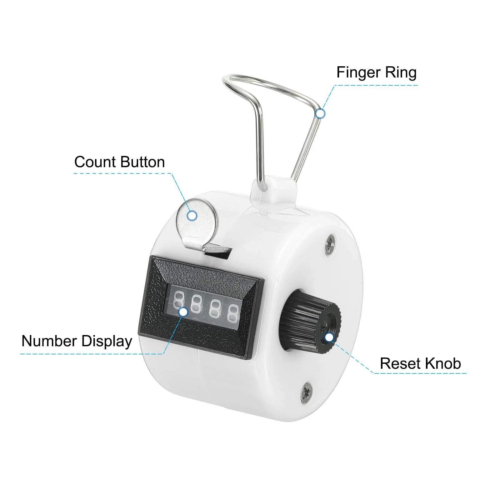 PATIKIL Clicker Contatore meccanico a forma di cifre, contatore manuale per allenamenti, maglieria, golf, giro, pesca