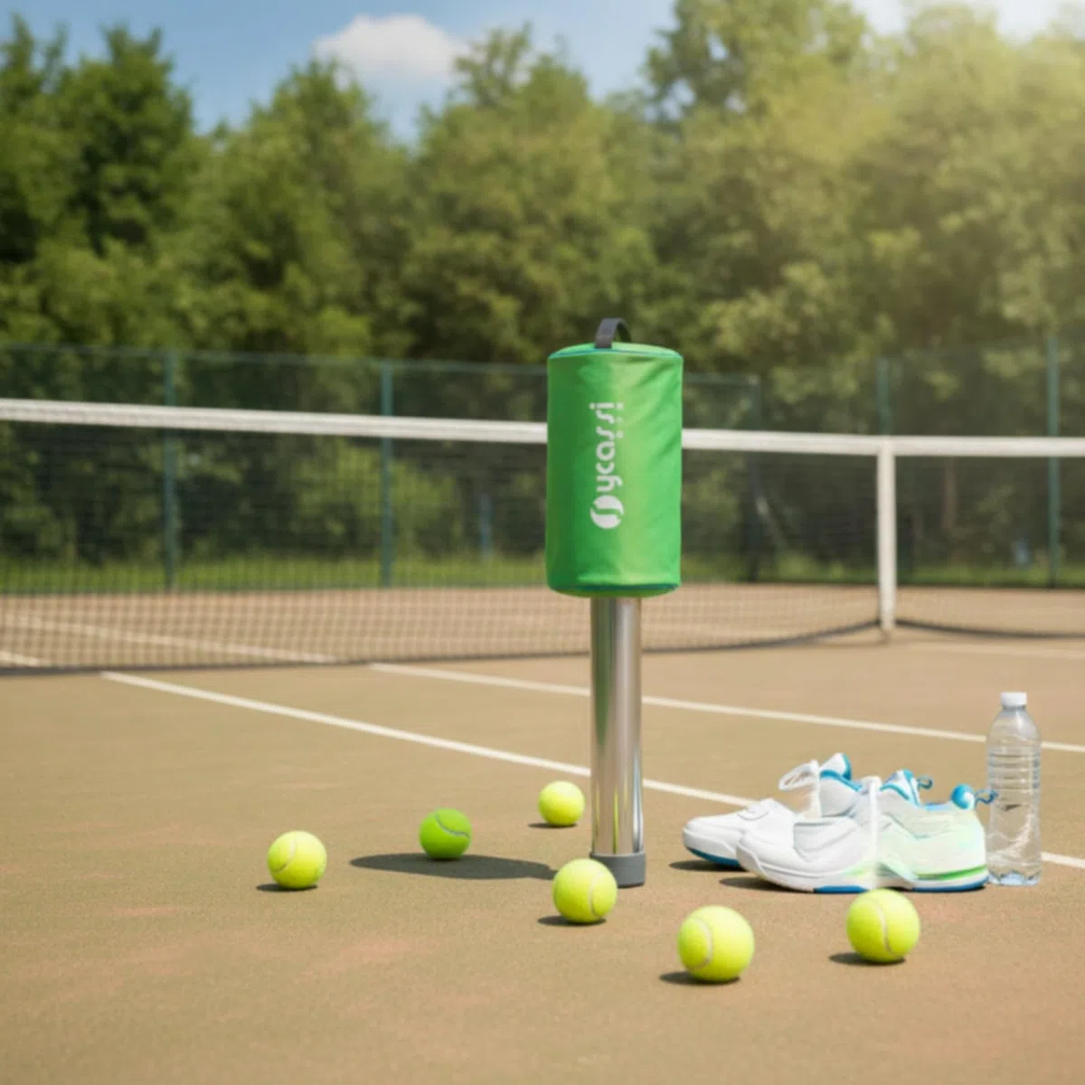 Tubo Raccogli Palline con Sacca Leggero Raccoglipalle da Tennis Durevole Tubo Raccoglipalle per Tennisti