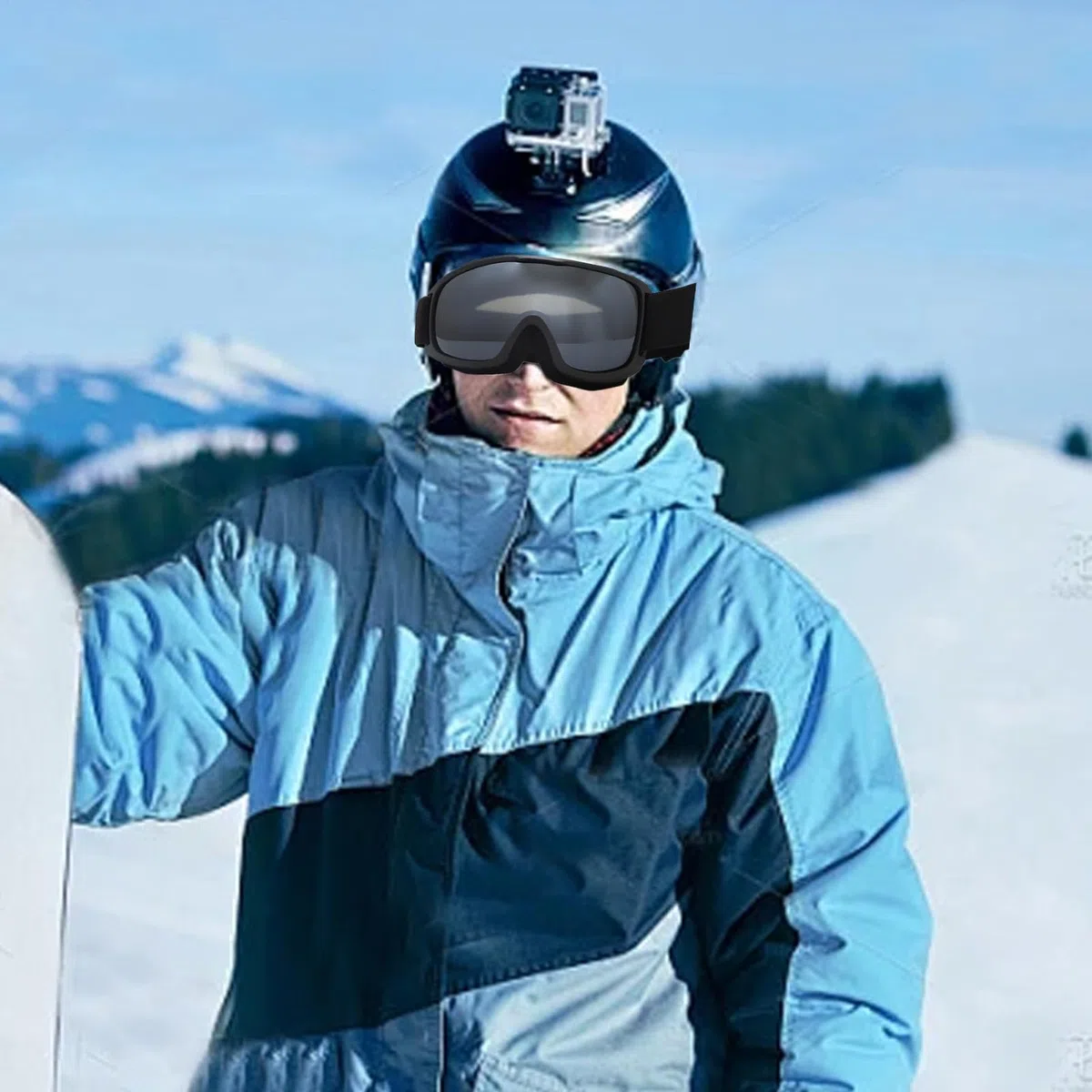 Occhiali da neve da donna, occhiali da sci – occhiali da neve anti-appannamento protezione UV occhiali da sci | occhiali da neve su occhiali, accessori da sci sferici regolabili per uomo