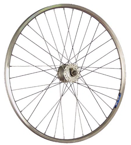 28 pollici ruota anteriore bici ZAC19 dinamo mozzo C3000 argento