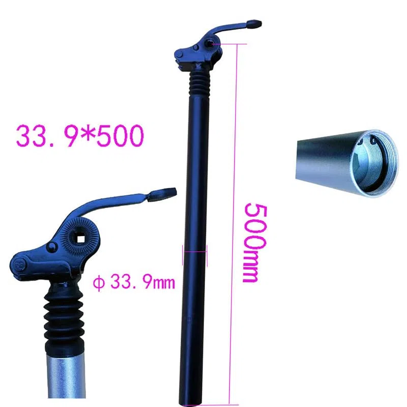 Reggisella 1 Pz E-Bike Reggisella 27.2 28.6 31.8 33.9mm Sospensione Smorzamento Tubo Sella 300 350 500 550mm Bicicletta Pieghevole Sella in Lega di Alluminio Canotto Sella Ammortizzato (Color : 28.6X