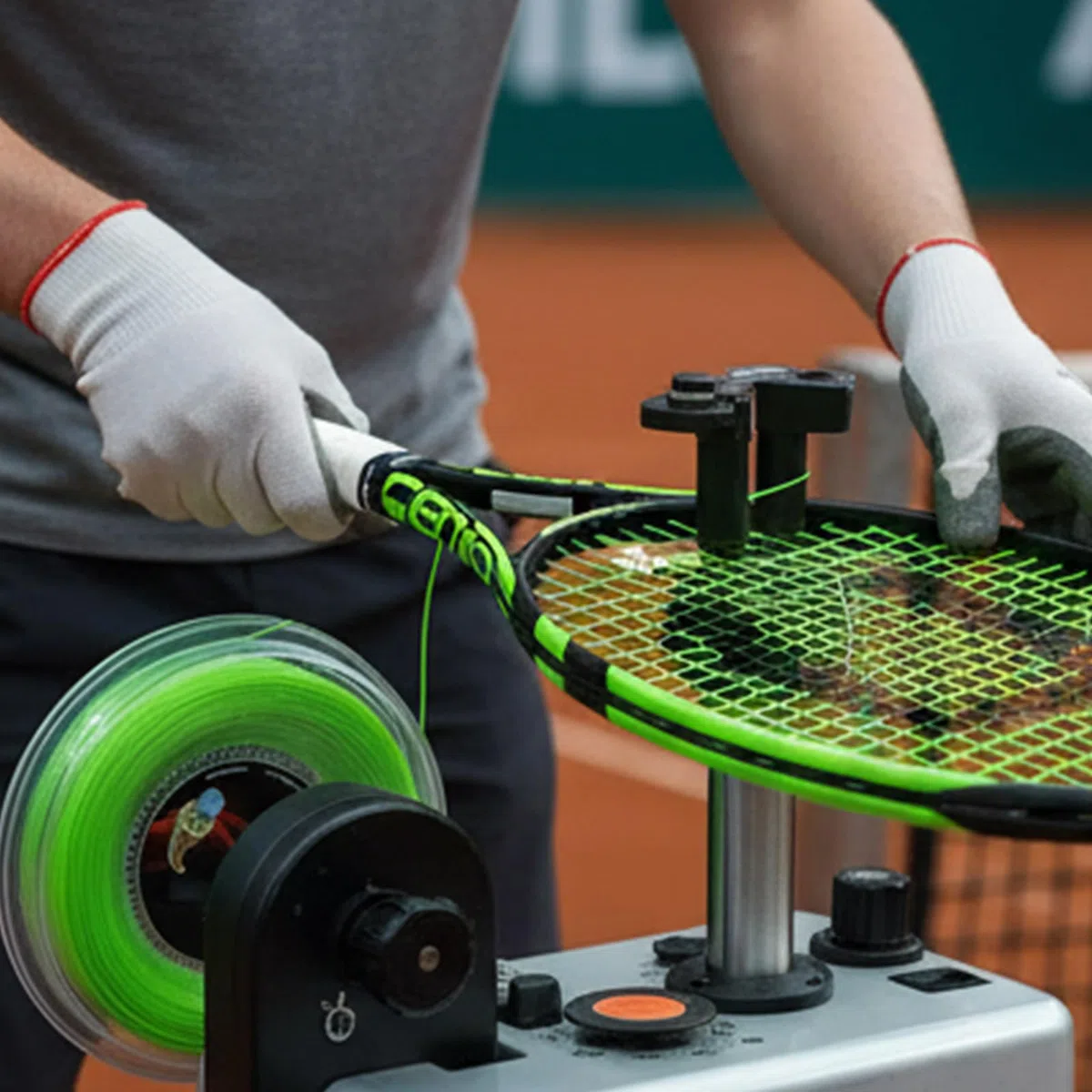 Corda da tennis economica con ruote grandi, 200 m, per uso club, riduce al minimo la frequenza di acquisto e aumenta l'efficienza della corda da tennis PrecisionS