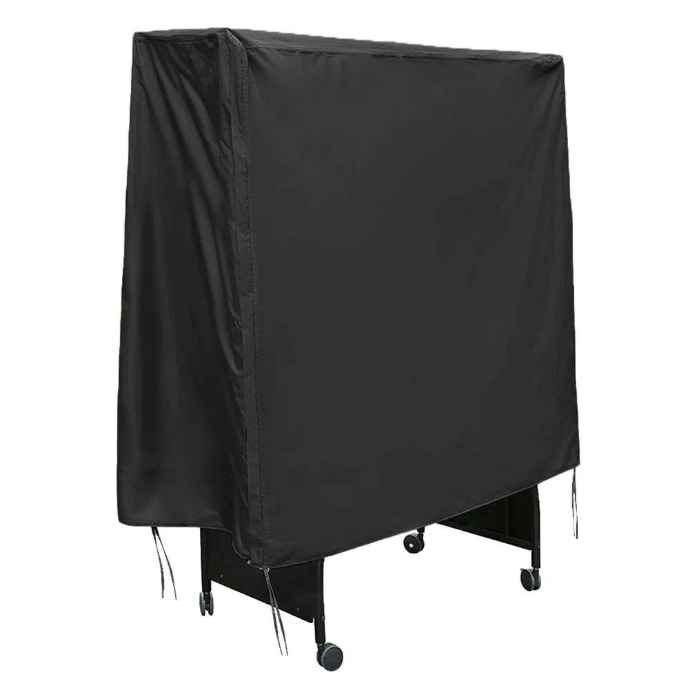 ZZX Copertura Protettiva per Tavolo da Ping Pong, Impermeabile A Prova di Polvere Pieghevole Copritavola da Ping Pang con Cerniera, 63"*33.5"*62",Nero