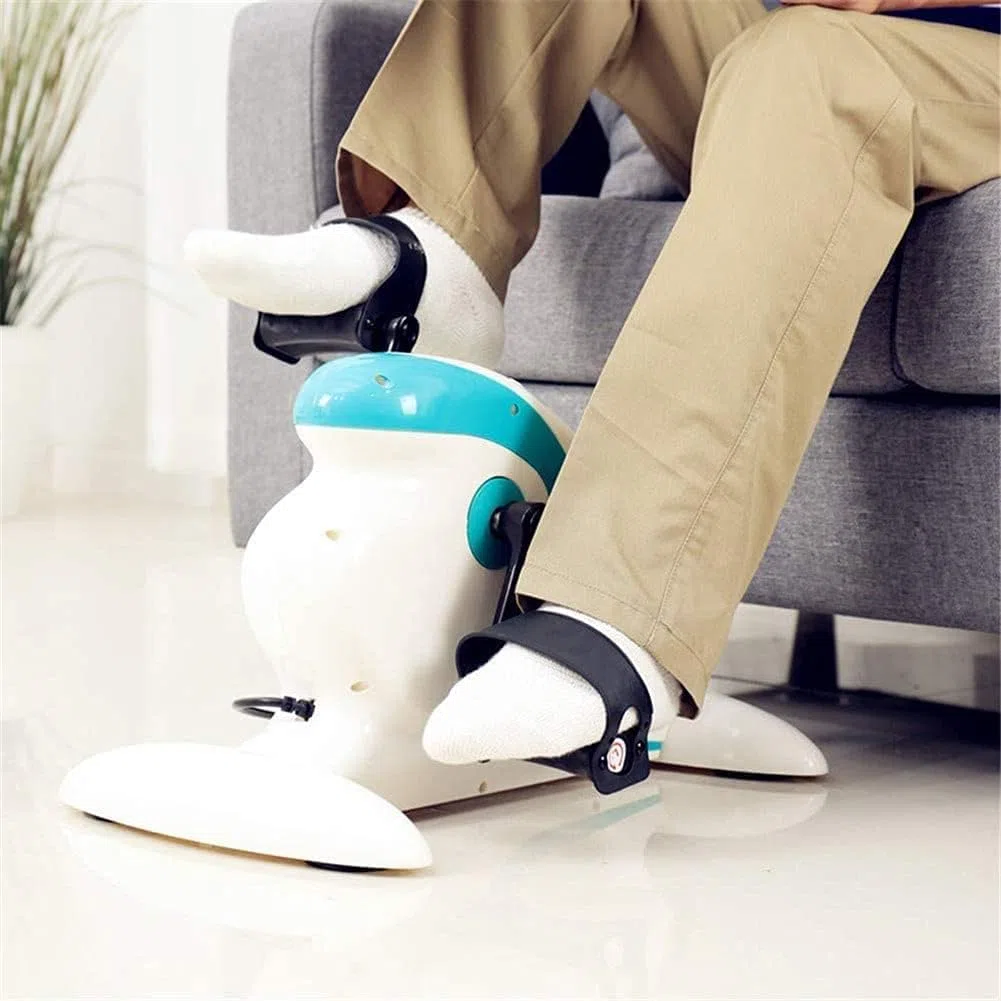 Cyclette elettrica con pedalata assistita, mini cyclette portatile con pedalata assistita, cyclette motorizzata per disabili e portatori di handicap, cyclette elettrica con supporto per protezione g