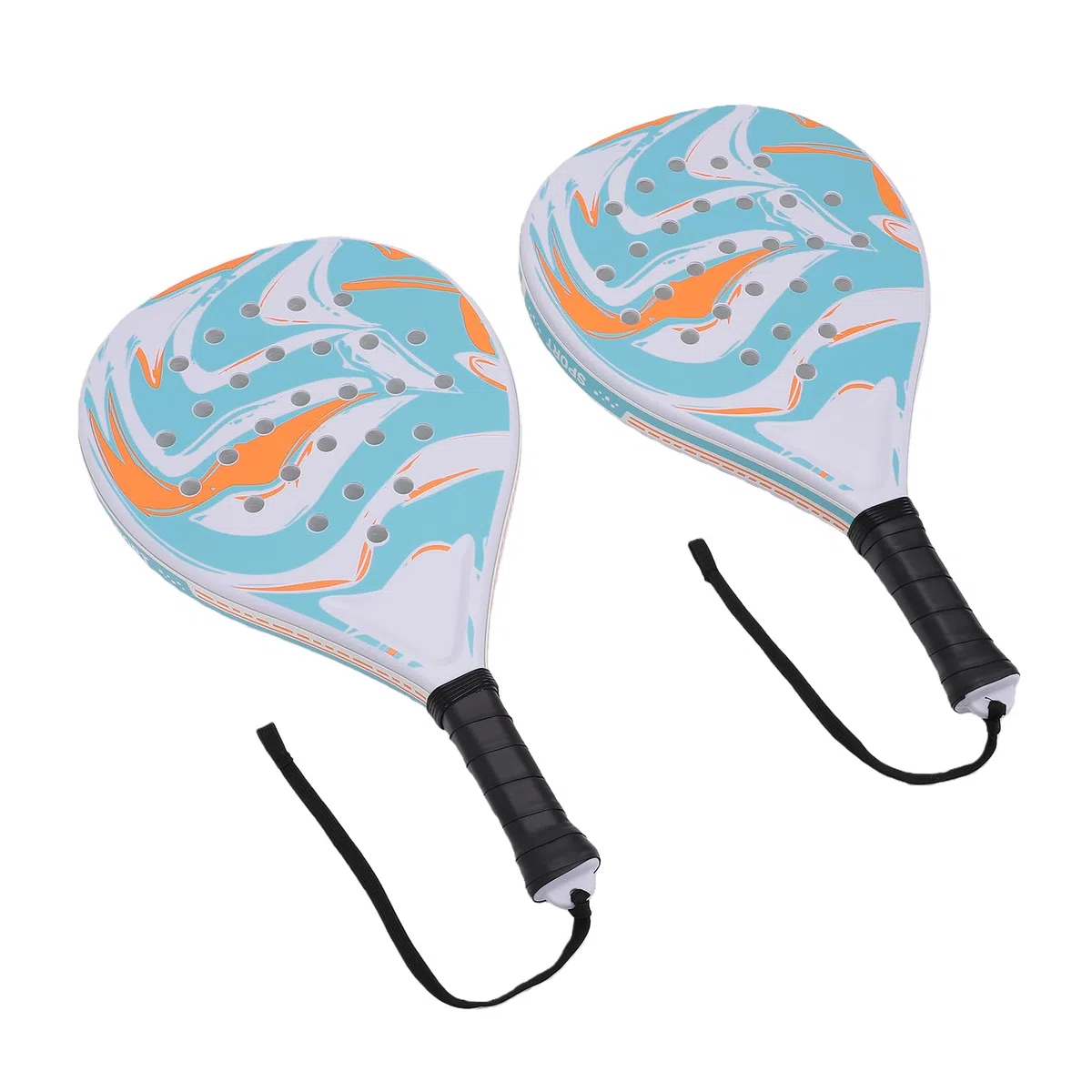 Ausla Racchetta da Padel per Principianti, Set da Padel Tennis con Telaio in ABS e Nucleo in EVA Pro, Impugnatura Ergonomica con Peso Bilanciato, 46,5x26x3,9 Cm per Pratica in Famiglia e Gioco Casual