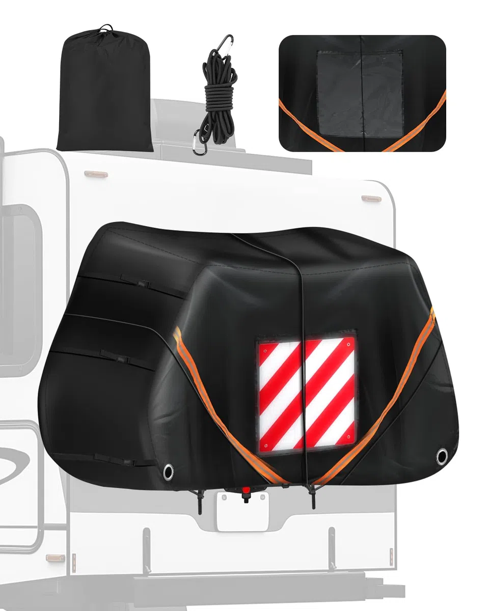 SUPAREE Copri Bicicletta 3 Bici Telo Copri Bicicletta Esterno Telo Copri Bici Impermeabile 420D Oxford Heavy Duty per Camper da Trasporto Viaggio