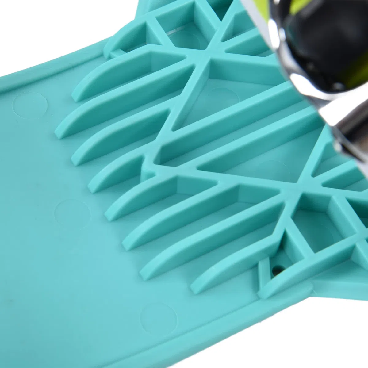 Syrisora 1 Paia Mini Pattini Da Sci Verde Nylon Portatile Regolabile Snowboard Scarpe per Sci All'aperto Sport