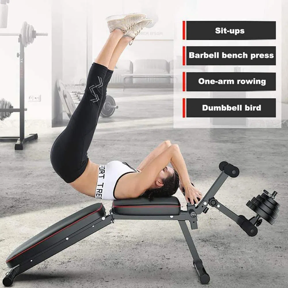 Panca Pesi Regolabile, Panca per Esercizi di Fitness, Panca Inclinata per Allenamento Tonificazione dei Muscoli e Aumento della Forza