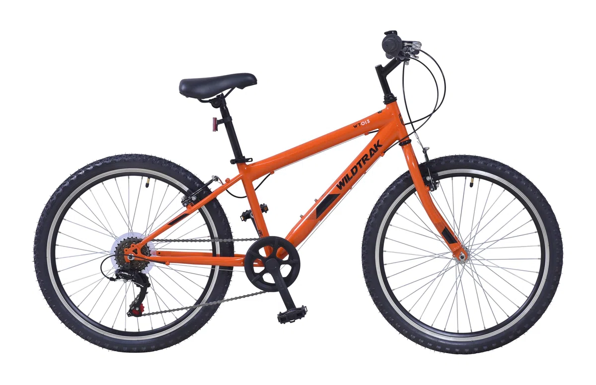 Wildtrak - Bicicletta da 24 pollici per bambini dagli 8 ai 10 anni, freni regolabili - Arancione