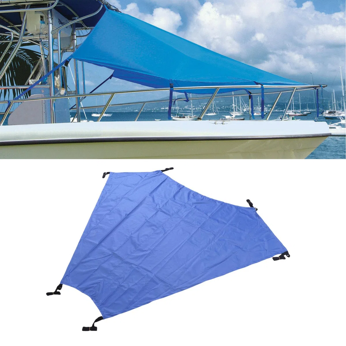 Boat T Top Boat T Top Bow Shade 600D Tessuto Oxford Impermeabile Copertura Antivento, 6 x 7,5 Piedi Parasole per Gite in Barca, Viaggi in Spiaggia e Campeggio (8' X 9,5')