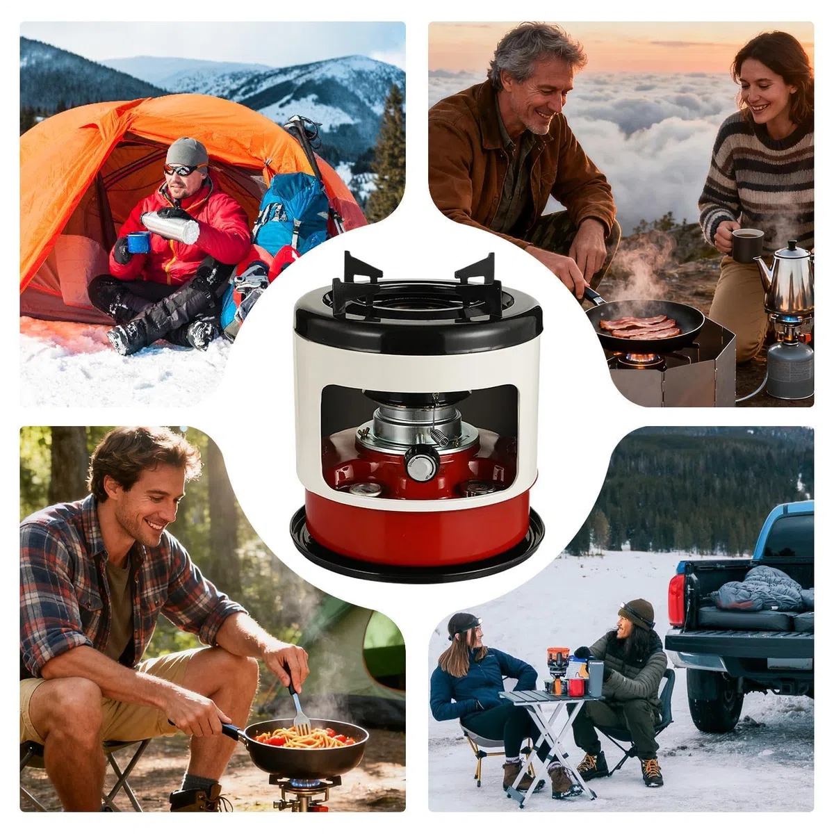 Fornello a Cherosene da Campeggio - Cucina E Riscaldamento Portatile,Stufa da Campo Esterna - Per Esterni Caccia Ghiaccio Trekking Zaino In Spalle Officina Garage