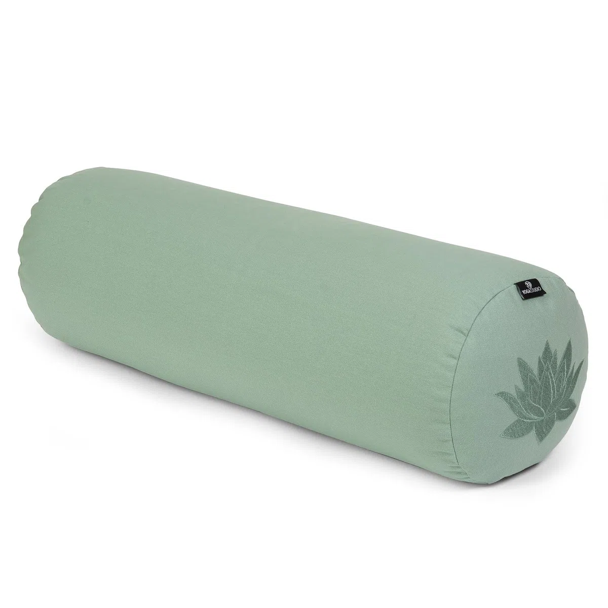 Yoga Studio Lotus - Cuscino in cotone con cerniera YKK, 23 x 61 cm, colore: grano saraceno biologico