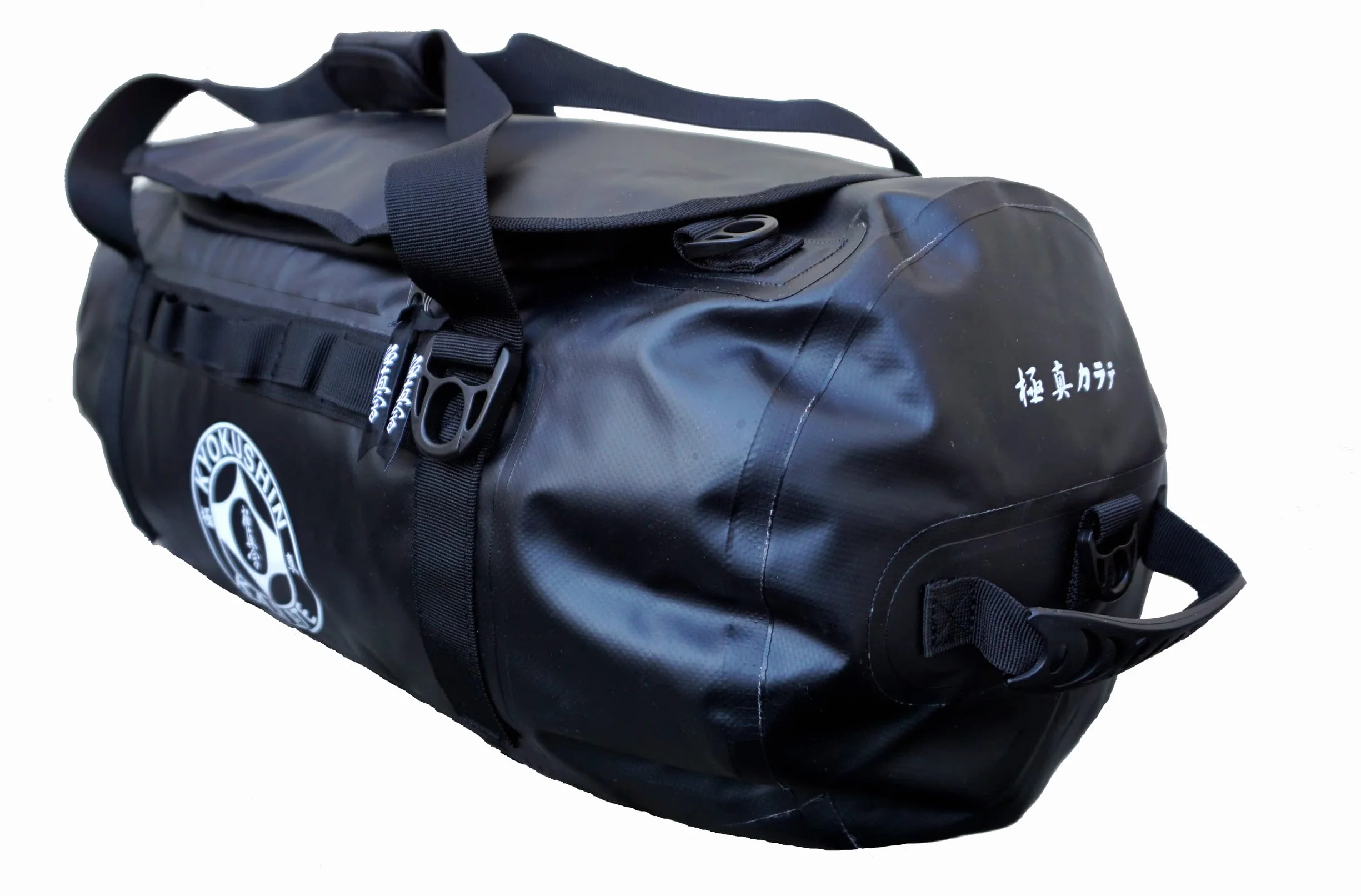 Kyokushin Karate - Borsa sportiva Kyokushinkai Duffle Bag (50 litri), Nero , 60 cm x 29 cm x 29 cm