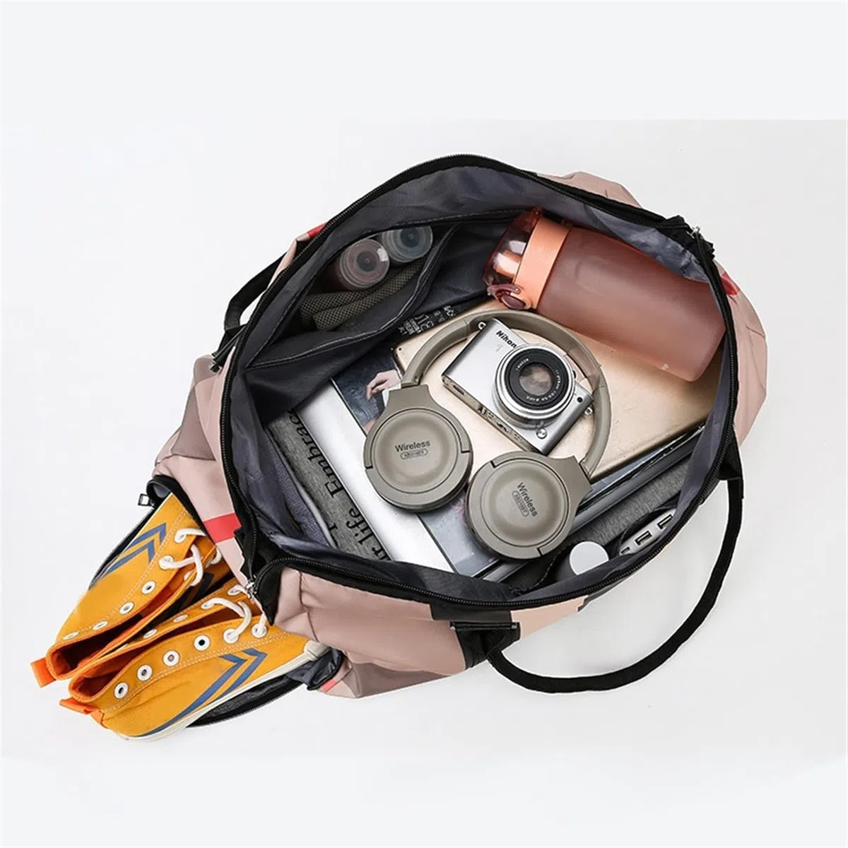 Travel Duffle Bag, Gym Bag, Weekender Bags for Women with Shoe Compartment Sport Gym Waterproof Swimming Yoga Wet Pocket Multiple Compartments,Yoga, Boxing
