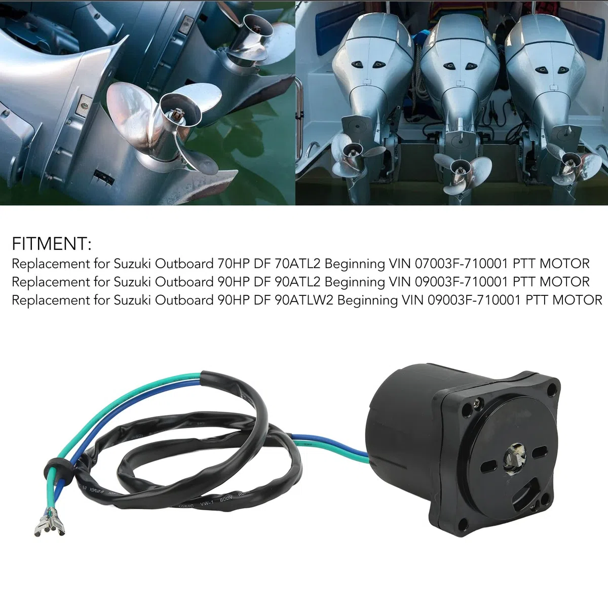 Motore Power Trim, Motore Yctze 12V Tilt Trim Reversibile 38100 87L00 Sostituzione per Fuoribordo DF70 DF85 DF90