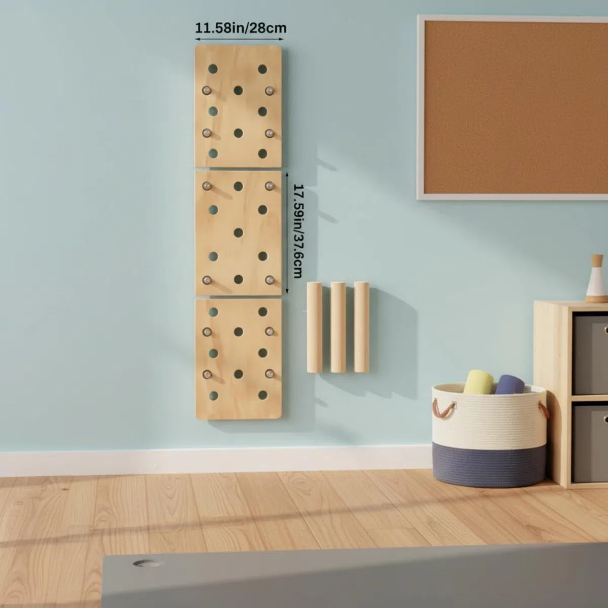 Climbing Board Tavola da Allenamento Arrampicata in Legno Multistrato Maniglie Compatta Parete Resistente Adatta a Giovani Appassionati di Fitness Spazi Ristretti Palestra Privata