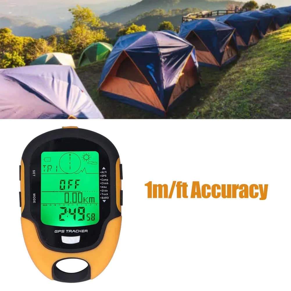 Misuratore Multifunzione GPS con Sensore Ad Alta Precisione, Altimetro, Manometro, Termometro, Igrometro, Impermeabile, Bussola, Ideale per Campeggio e attività all'aperto, IPX4