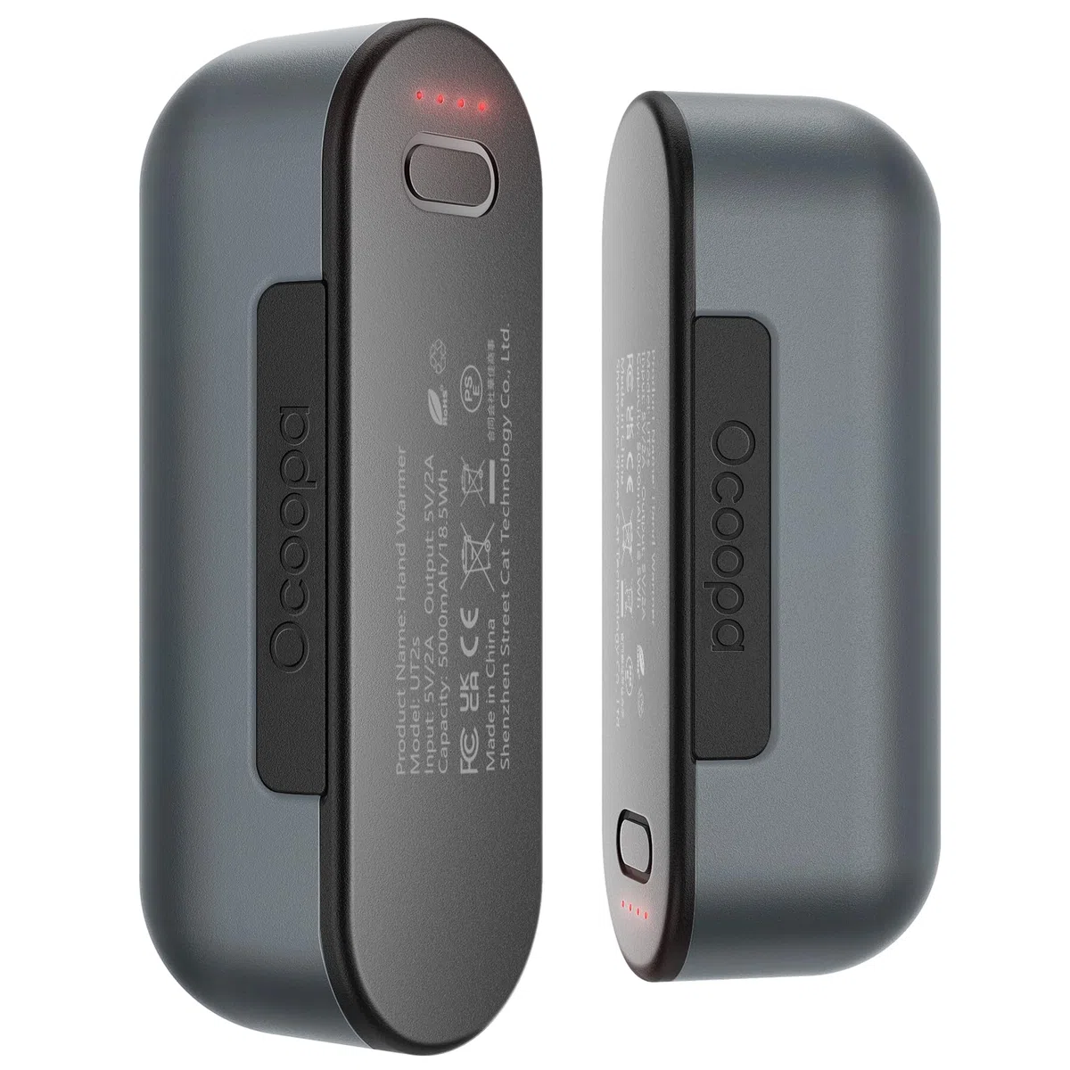 OCOOPA Scaldamani Ricaricabile, 5000mAh Scaldamani Magnetico Diviso, Riutilizzabile Elettrico Scaldamani USB Portatile Power Bank, Calore con 4 Livelli per Raynauds e all'Aperto