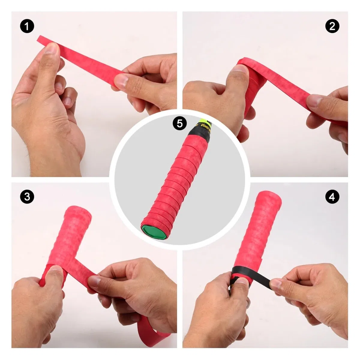 Nastro per Impugnatura da Racchetta Impugnature for Racchetta da Tennis Overgrip Grip Antiscivolo | Fascia antisudore vibrante for racchetta da badminton