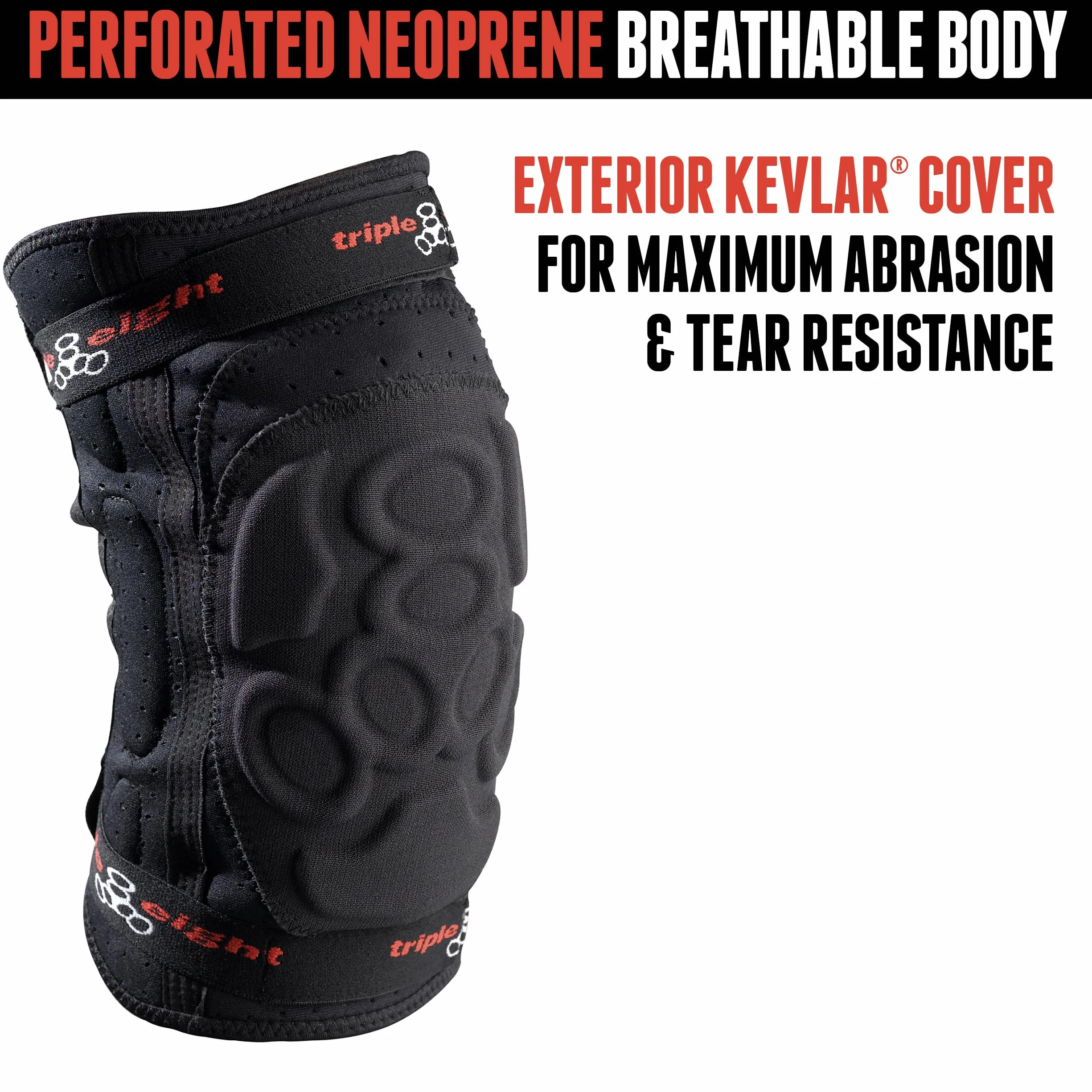 Triple 8 Exoskin gomitiere, Nero, L, 1361000005