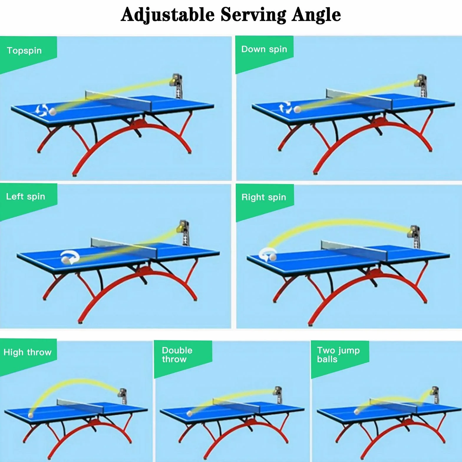 Robot da Ping Pong con Rete, Macchina Robot da Ping Pong con 38 Diverse Palline rotanti, Macchina Automatica per Palline per Allenamento, Robot da Ping Pong per Allenamento Professionale