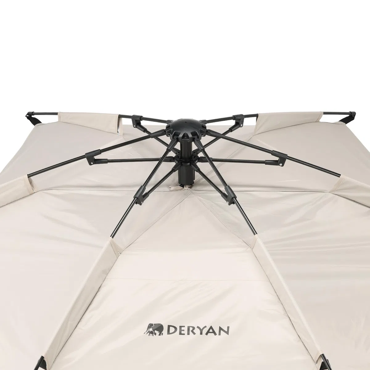 DERYAN Up-to-Go - Tenda da spiaggia pop-up per bambini, protezione dai raggi UV UPF 50+ e protezione dal vento, compatta e pieghevole, per 4 persone, montata in 1 secondo, colore: argento