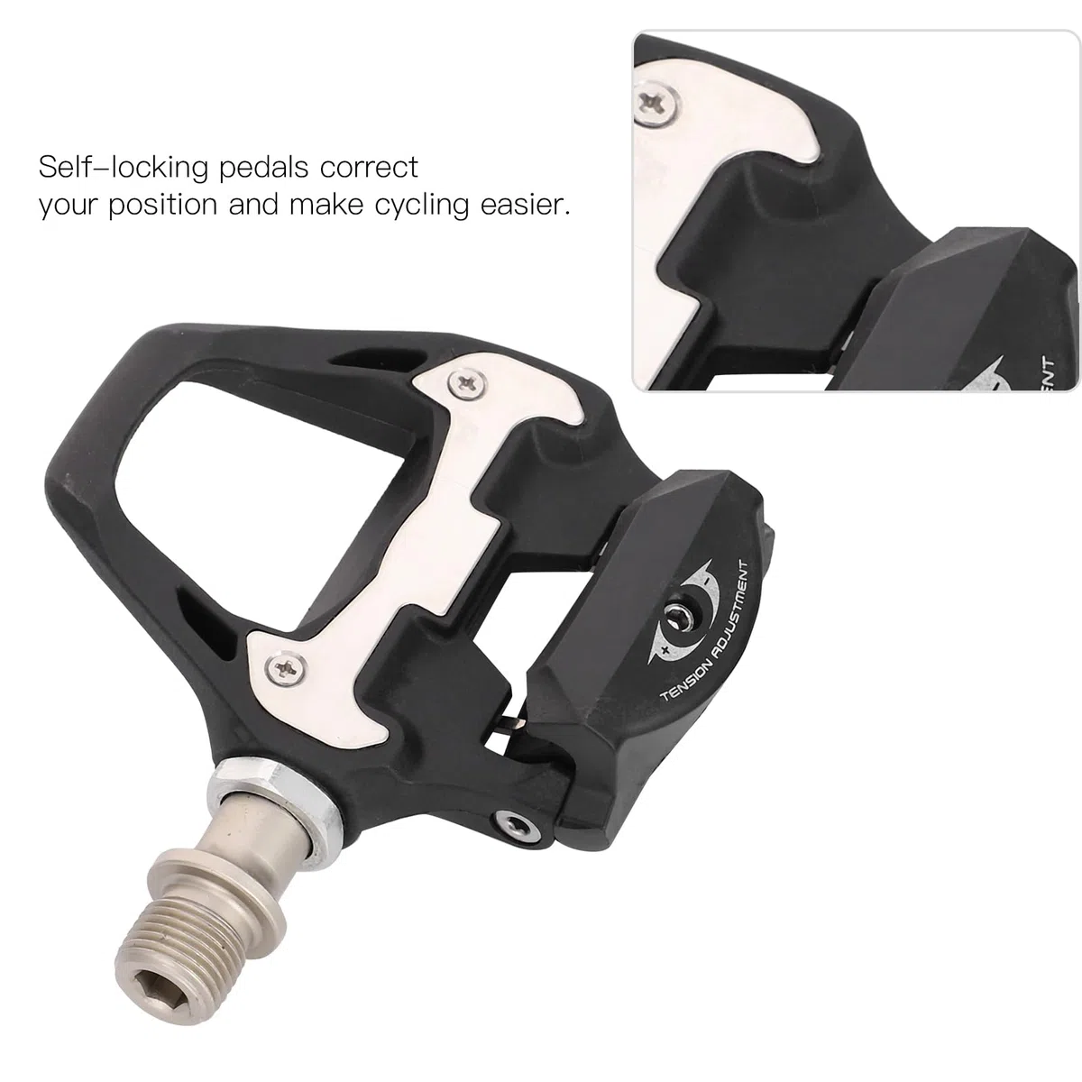 Pedali MTB SPD, Pedali per Bicicletta SPD da 9/16" con Tacchetti per MTB, Bicicletta da Strada