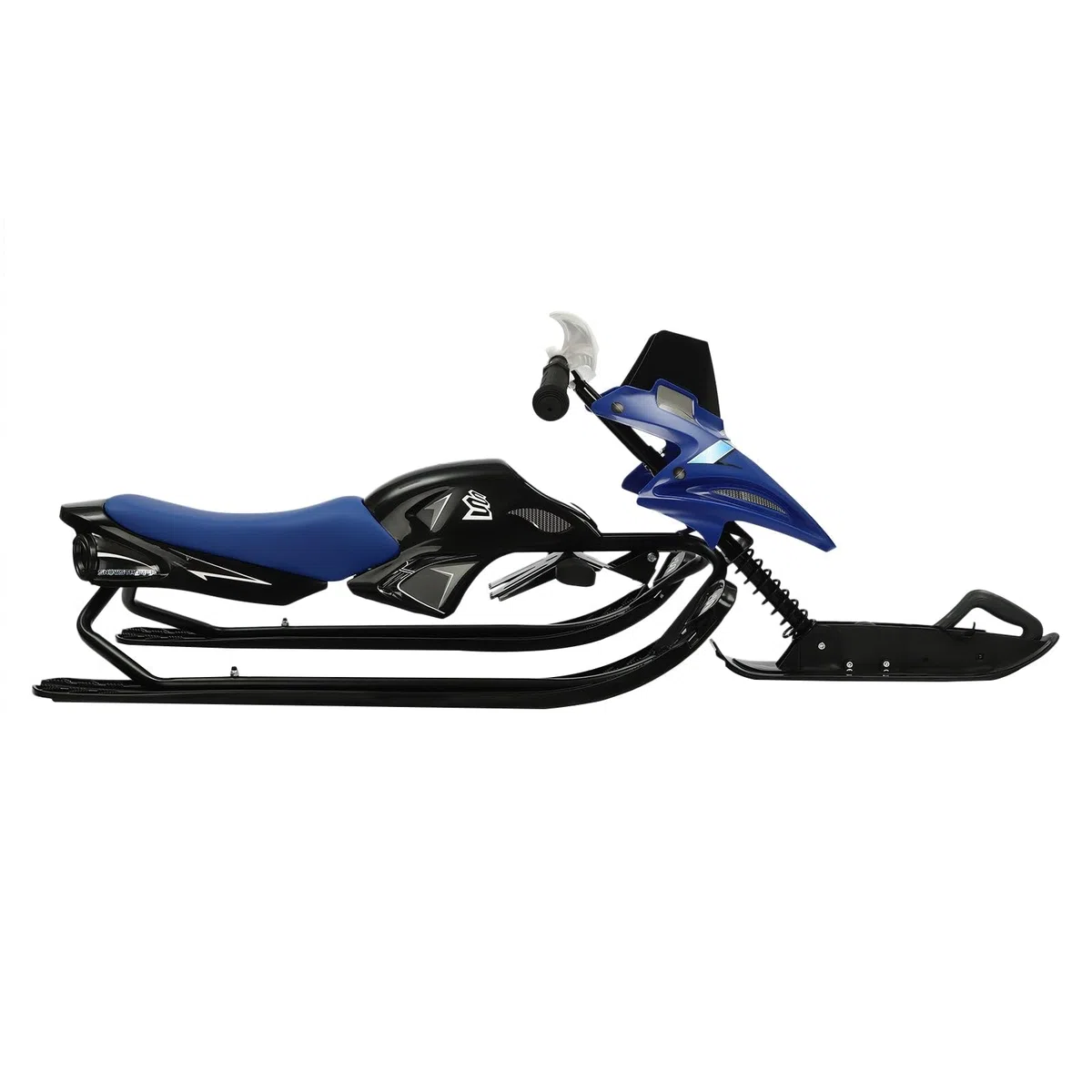Slitta da neve con freno, corda di trazione, ammortizzatore, fino a 80 kg, blu