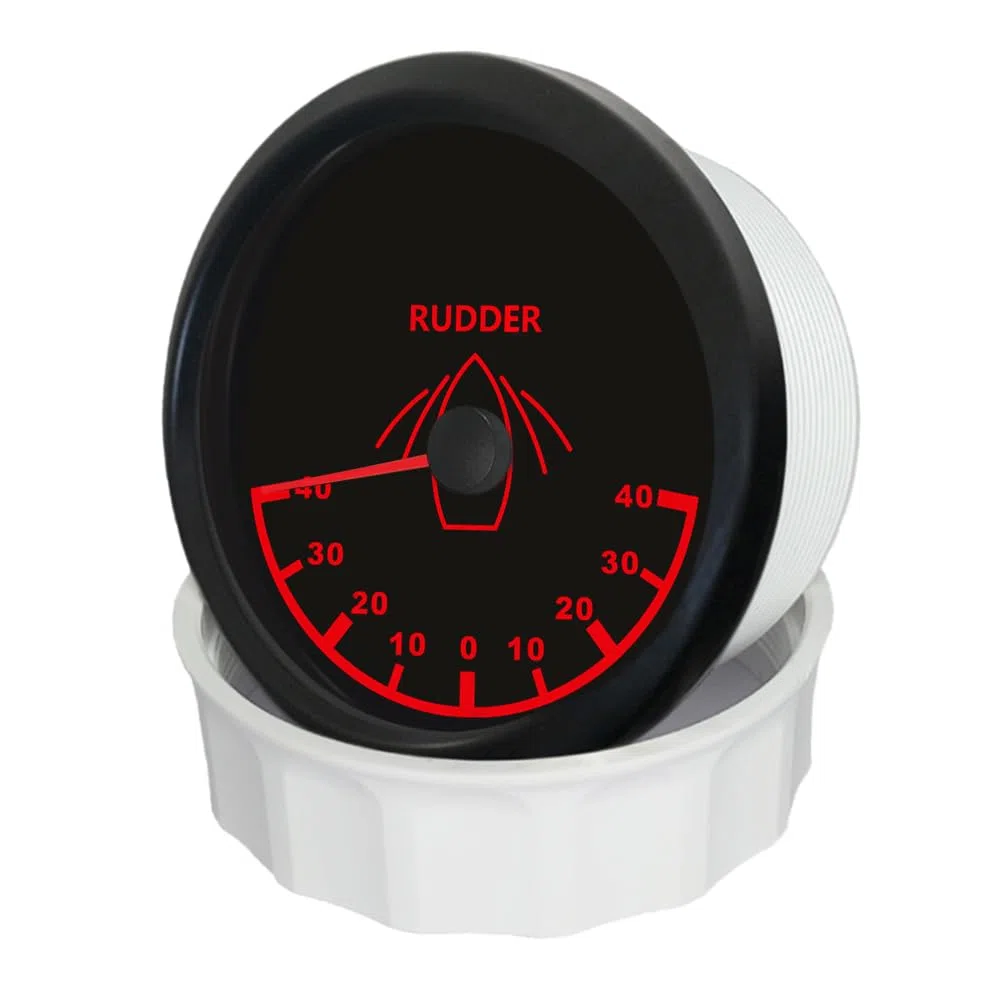ELING Misuratore di angolo di canottaggio universale 85mm con sensore 0-190ohm con retroilluminazione rossa per barche a vela 12V 24V